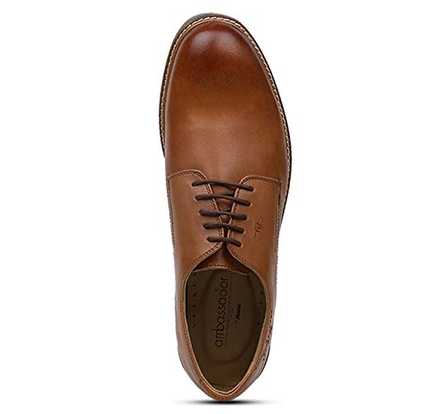 Bata Men's Milano Derby Brown Leather Sneakers - Image 5