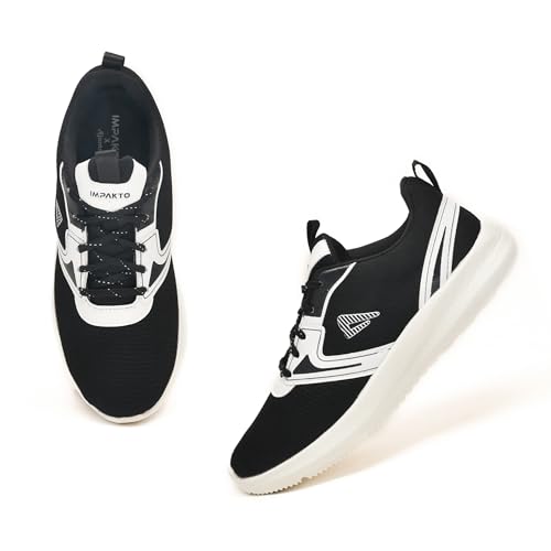 Impakto Unisex Black & Red Running Shoes - Image 2