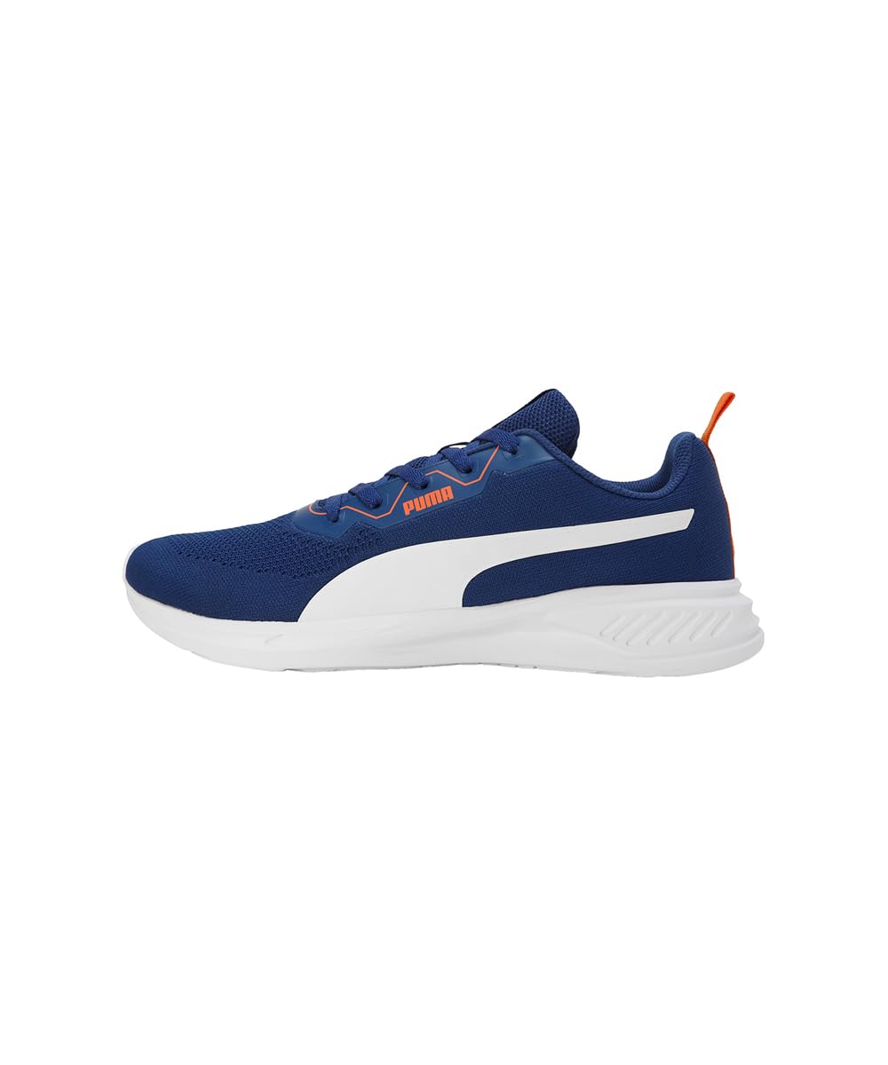 Puma Mens Rashride Knit Clyde Running Shoe - Royal-Rickie Orange - Image 2