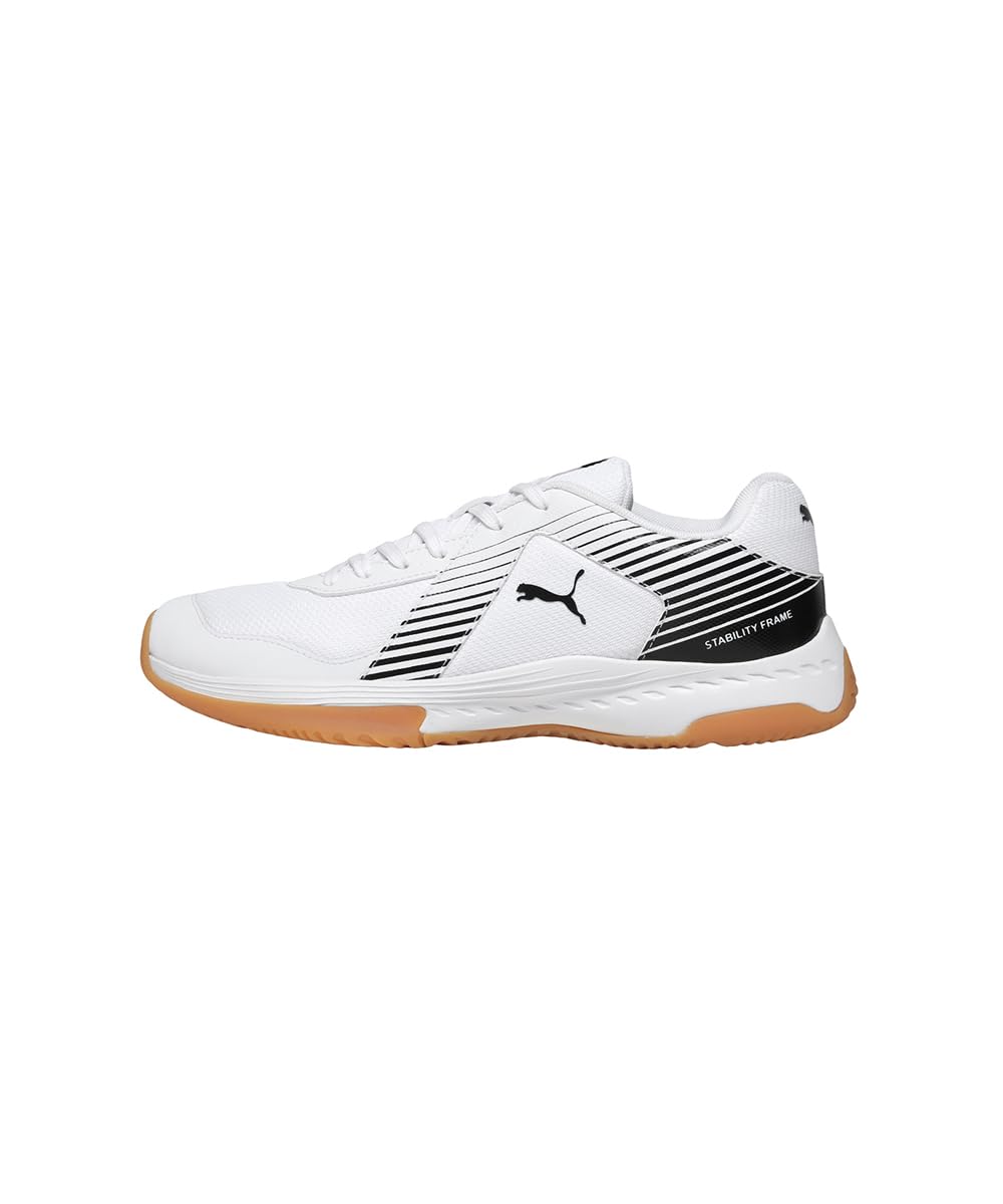 Puma Badminton Smash Sprint White-Black Indoor Shoe - Image 2