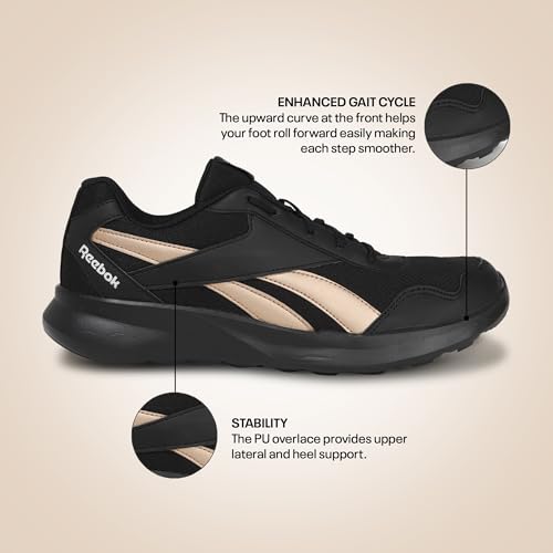 Reebok Mens Fusion Running Shoe - Black - Image 4