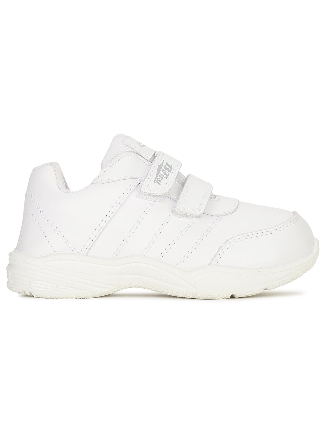 Bata Unisex White Velcro School Shoes - Image 2