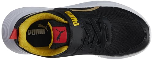 Puma Alfarun V1 JR Black-Pelé Yellow Sneaker - Image 4