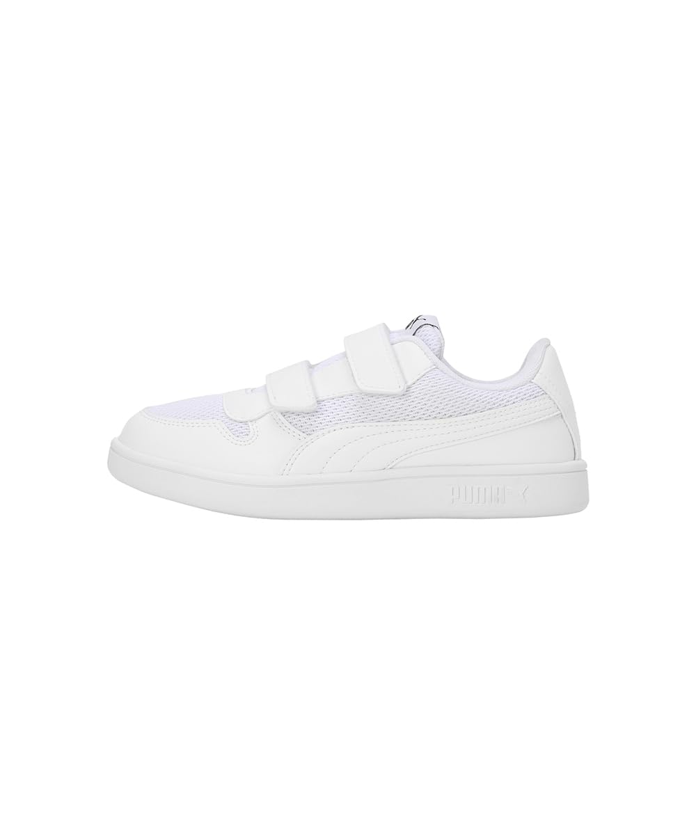 Puma Unisex Kid Smash Comfort Sneaker - White Black - Image 2