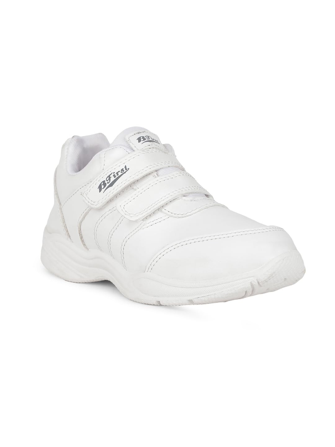 Bata Unisex White Velcro School Shoes