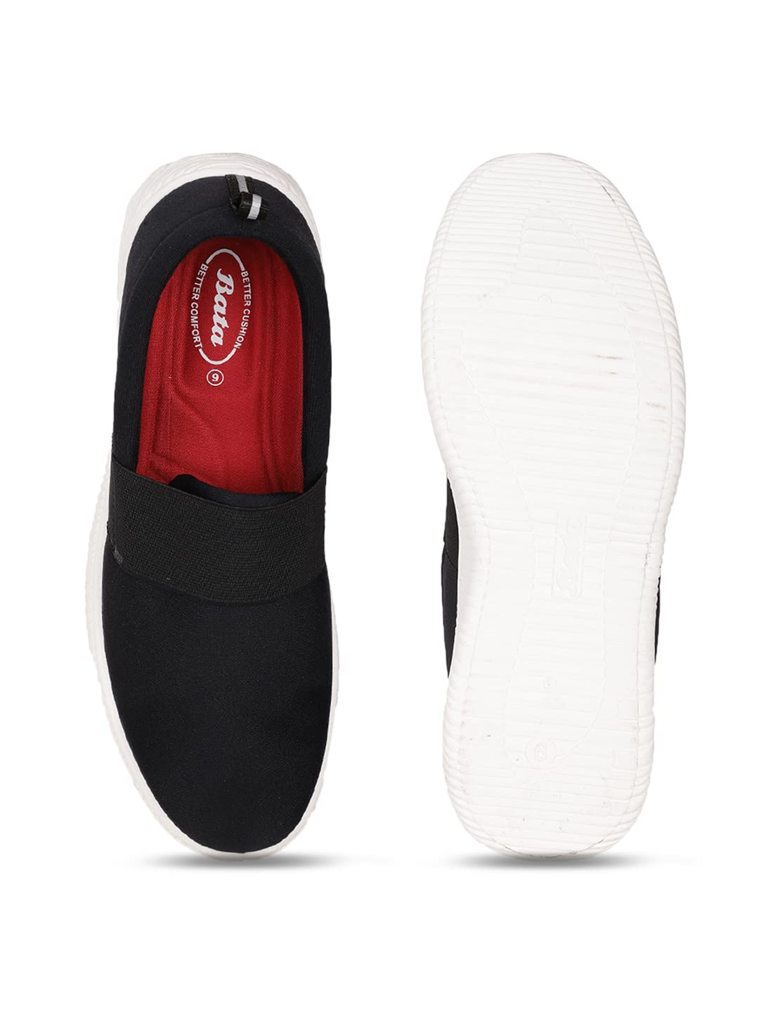 Bata Women's Black Slip-On Sneakers - Image 4