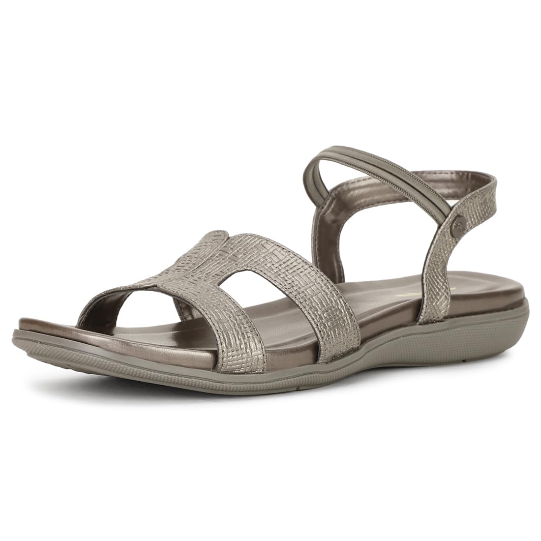 Bata Grey Slip-on Sandals for Women