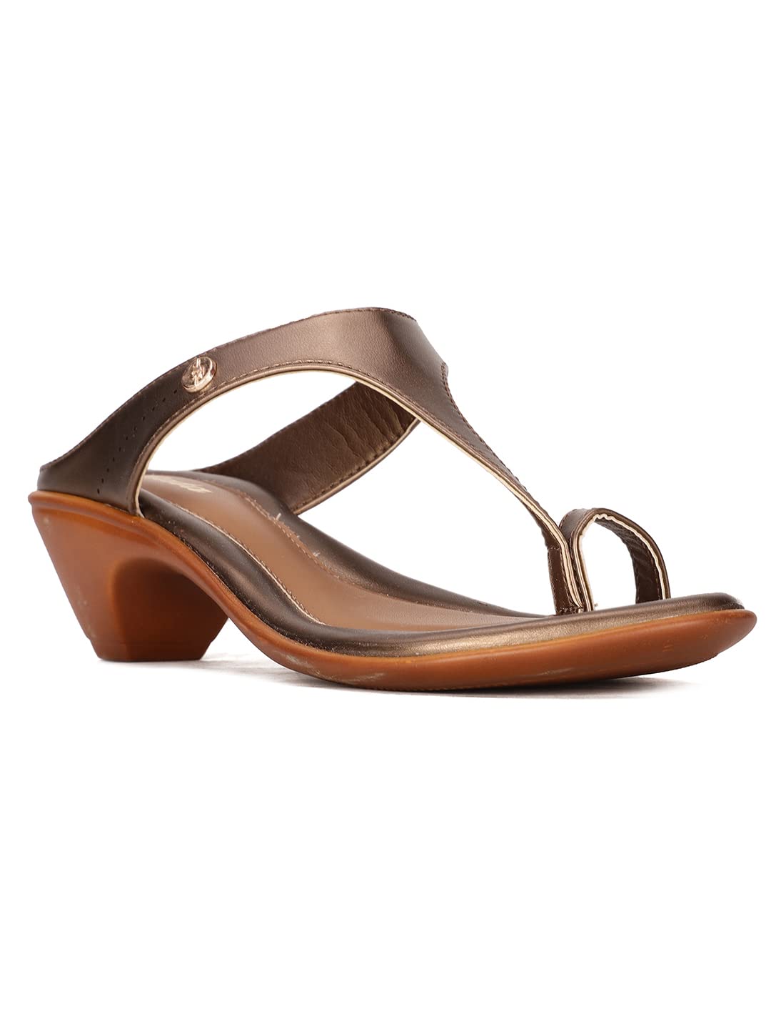 Bata Women's Copper Block Heel Sandals