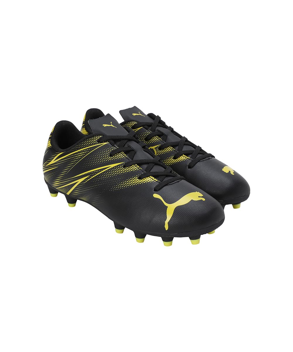 Puma ATTACANTO FG/AG Jr Black-Yellow Blaze Football Shoe - Image 5