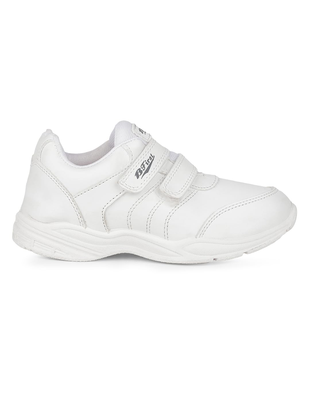 Bata Unisex White Velcro School Shoes - Image 2