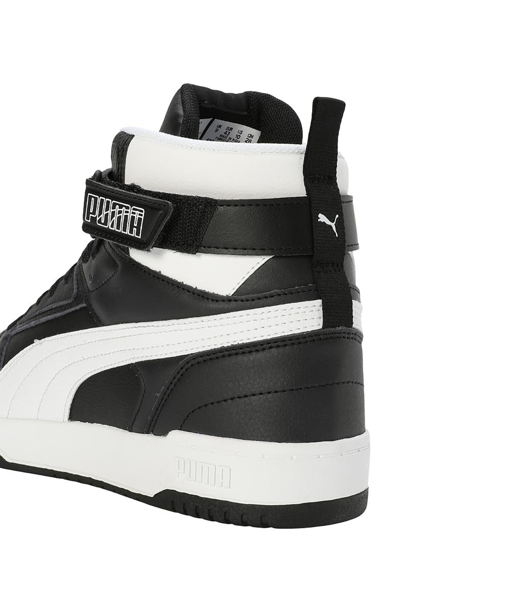 Puma Men's Court Shatter Mid Sneaker - Black White - Image 4