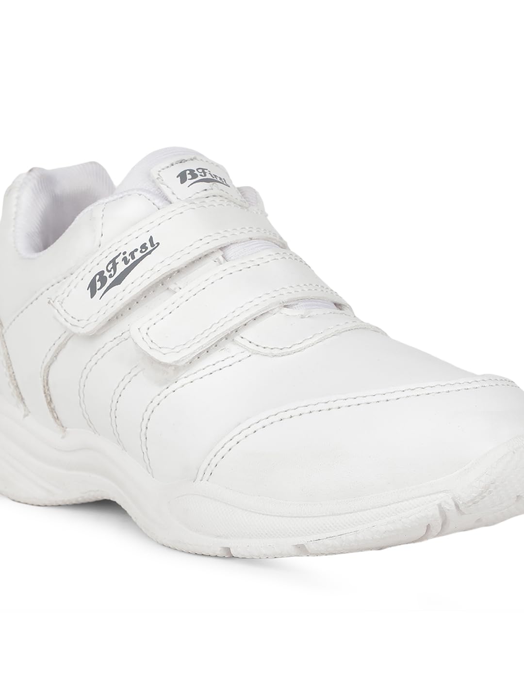 Bata Unisex White Velcro School Shoes - Image 5