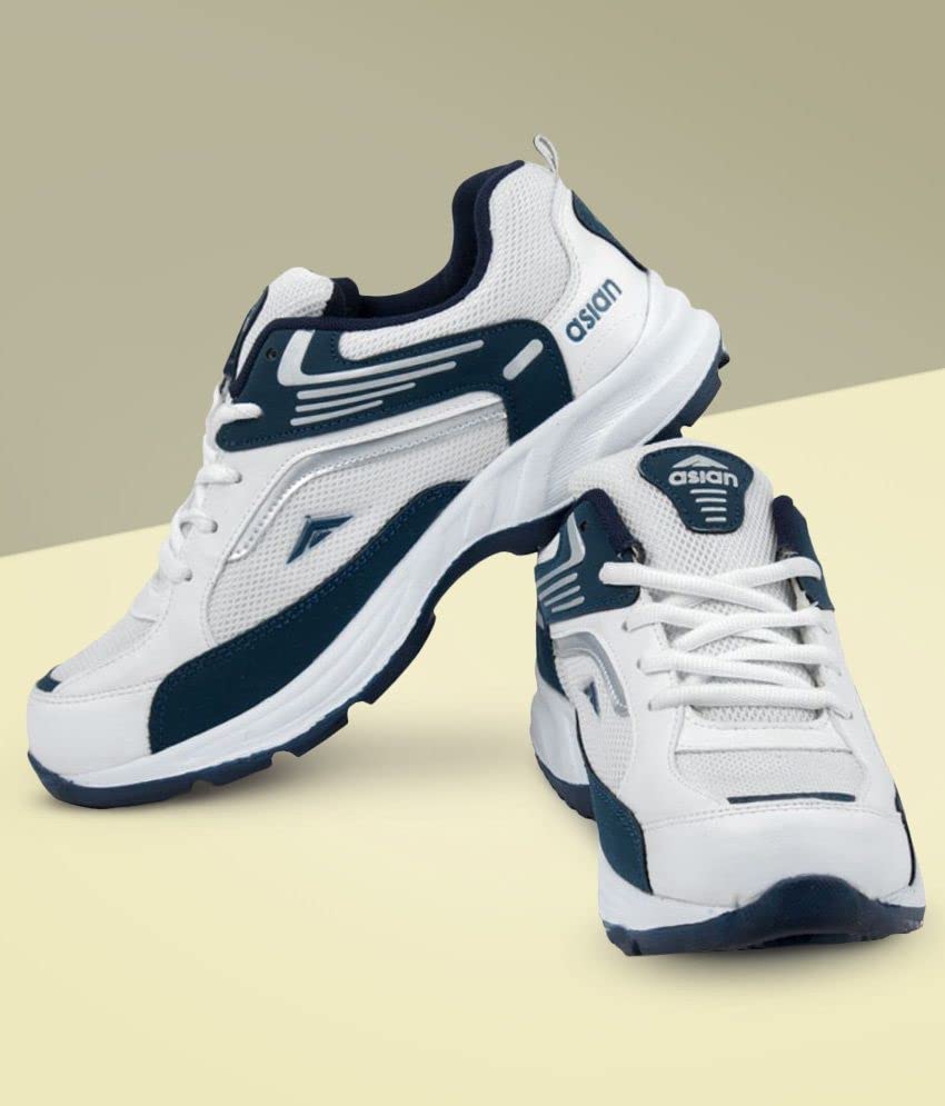 ASIAN Future-01 Running Shoes for Men - White Blue - Image 3