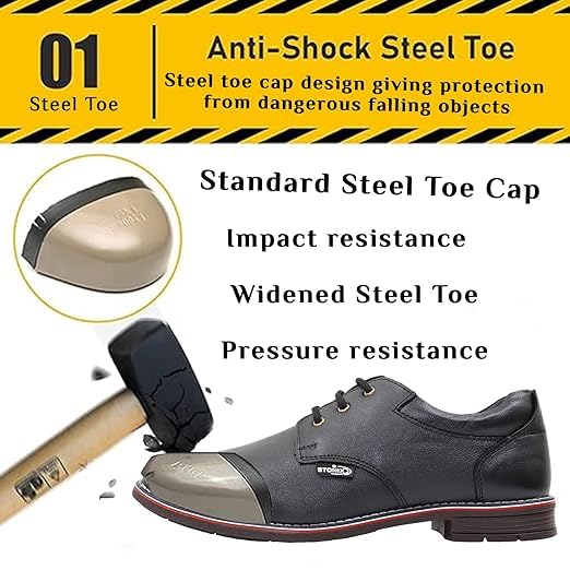 STONIX Formal Safety Shoes for Men's - Steel Toe - Image 3