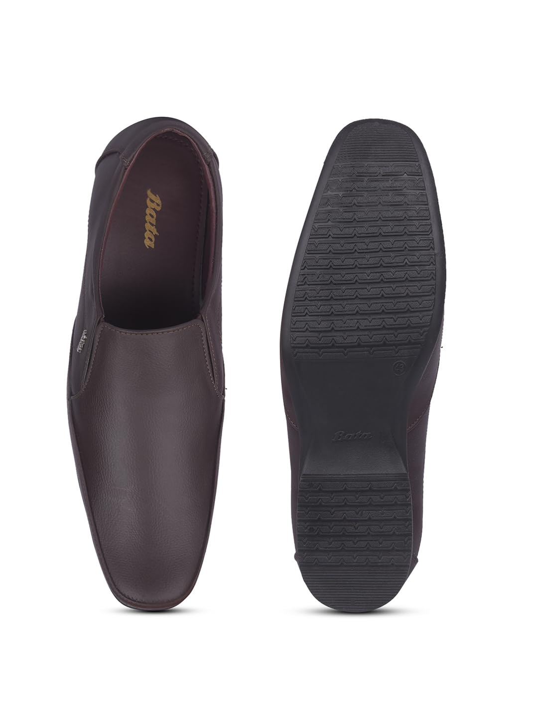Bata Men's Brown Slip-On Formal Shoes - Image 4