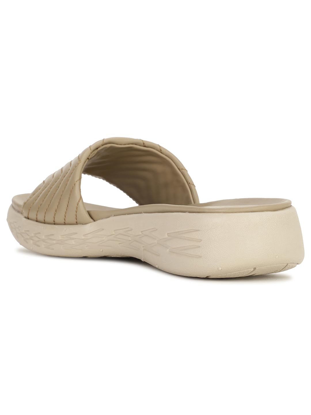Bata Women's Beige Platform Heels Sandals - Image 3