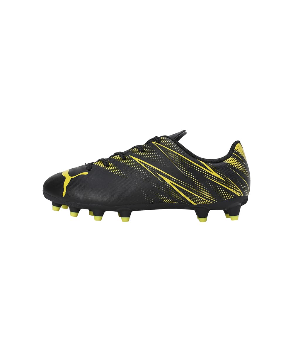 Puma ATTACANTO FG/AG Jr Black-Yellow Blaze Football Shoe - Image 2