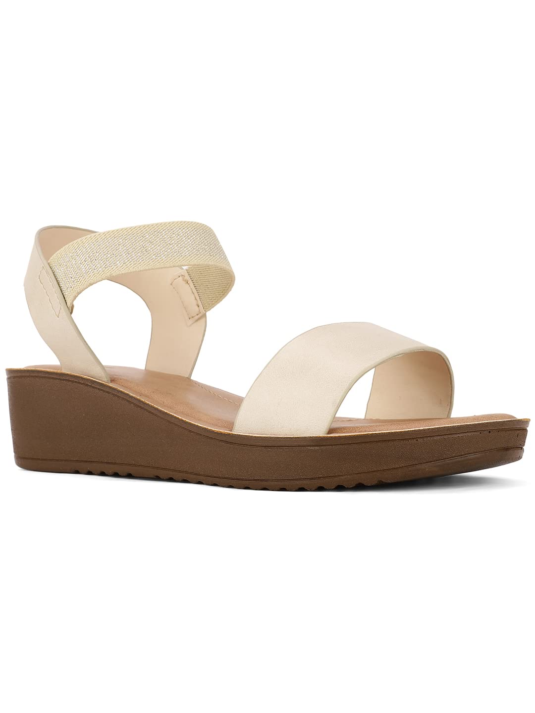 Bata Women's Wedge Heel Sandal - Beige