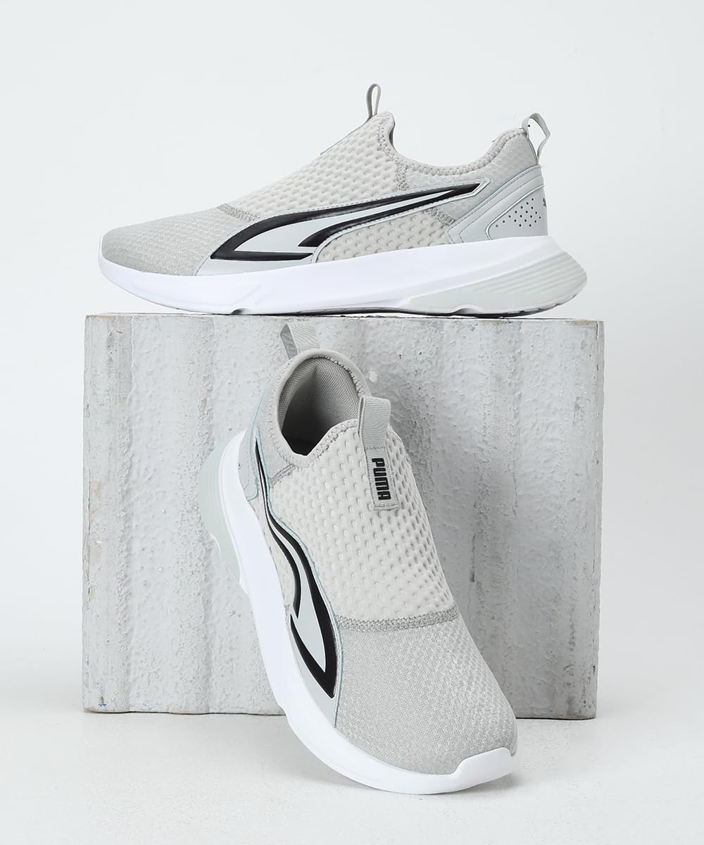 Puma Mens Asteride Sneaker - Ash Gray Black White - Image 4