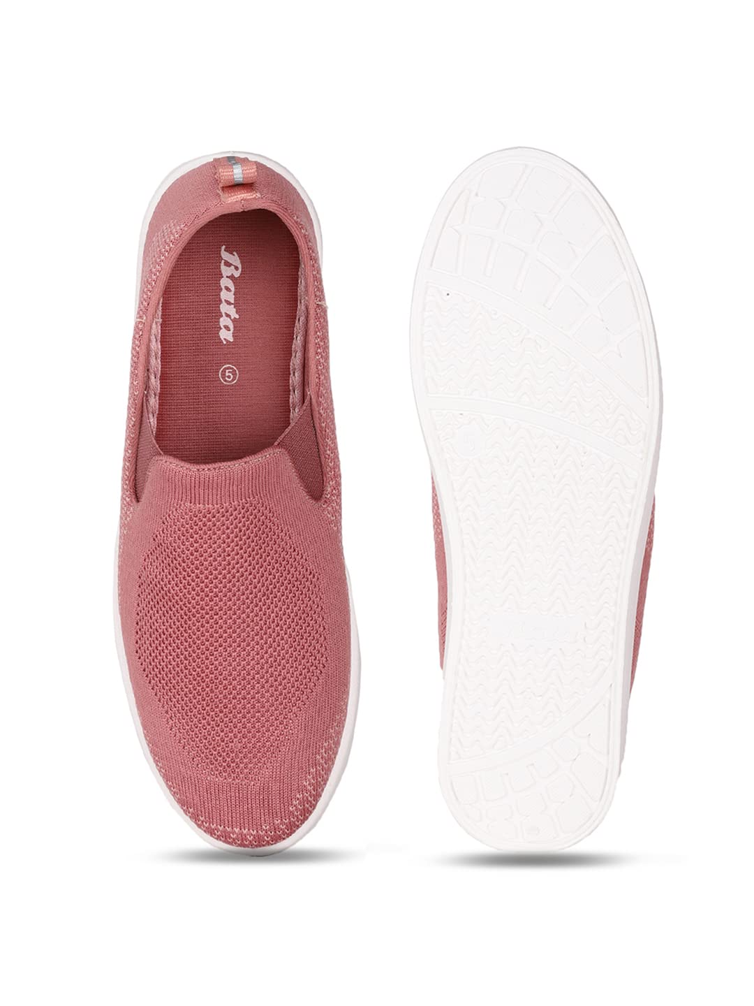 Bata Women's Red Slip-On Sneakers - Image 5