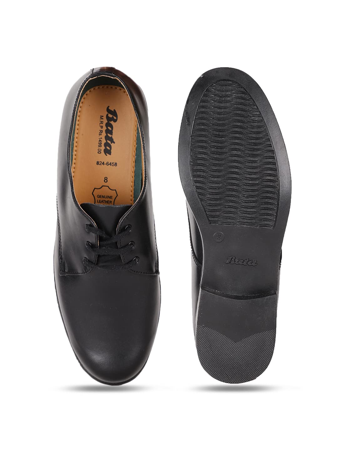 Bata Men's Lace-up Formal Shoes - Black - Image 5