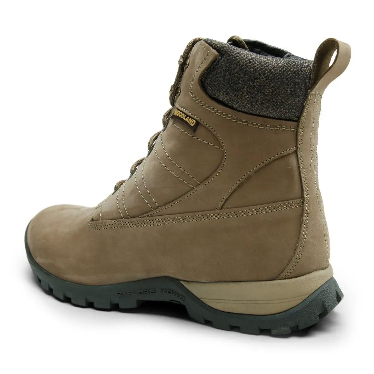 Woodland Men's Dubai Khaki Leather Boots - Image 4