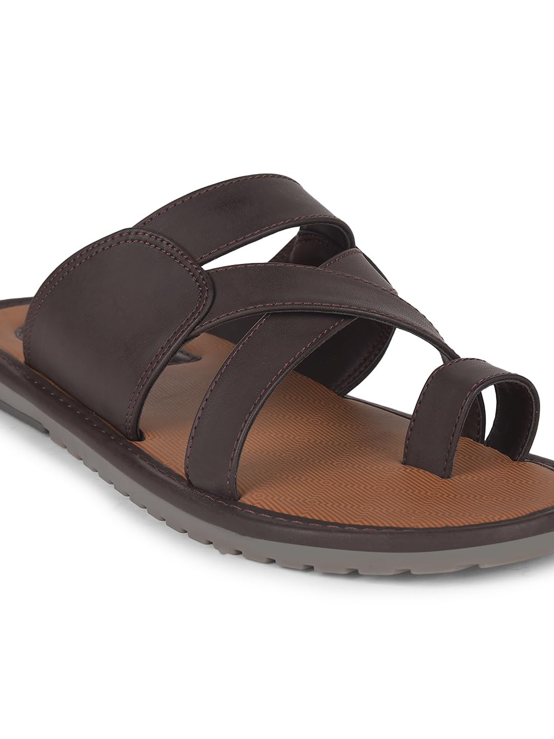 Bata Men's Brown Slip-on Sandals - Image 5
