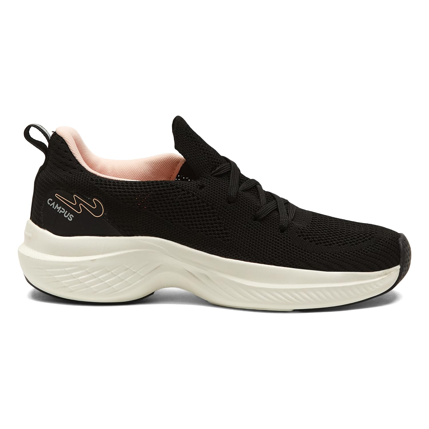 Campus Willo Walking Shoes for Women - BLK/Peach - Image 2