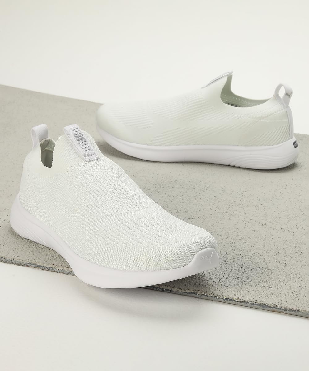 Puma Mens Softride Clean V2 - White Silver Running Shoe - Image 4