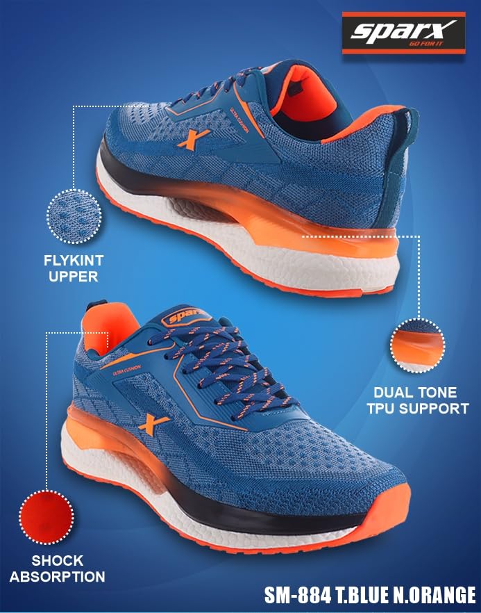 Sparx Mens Running Shoe - Blue - Image 5