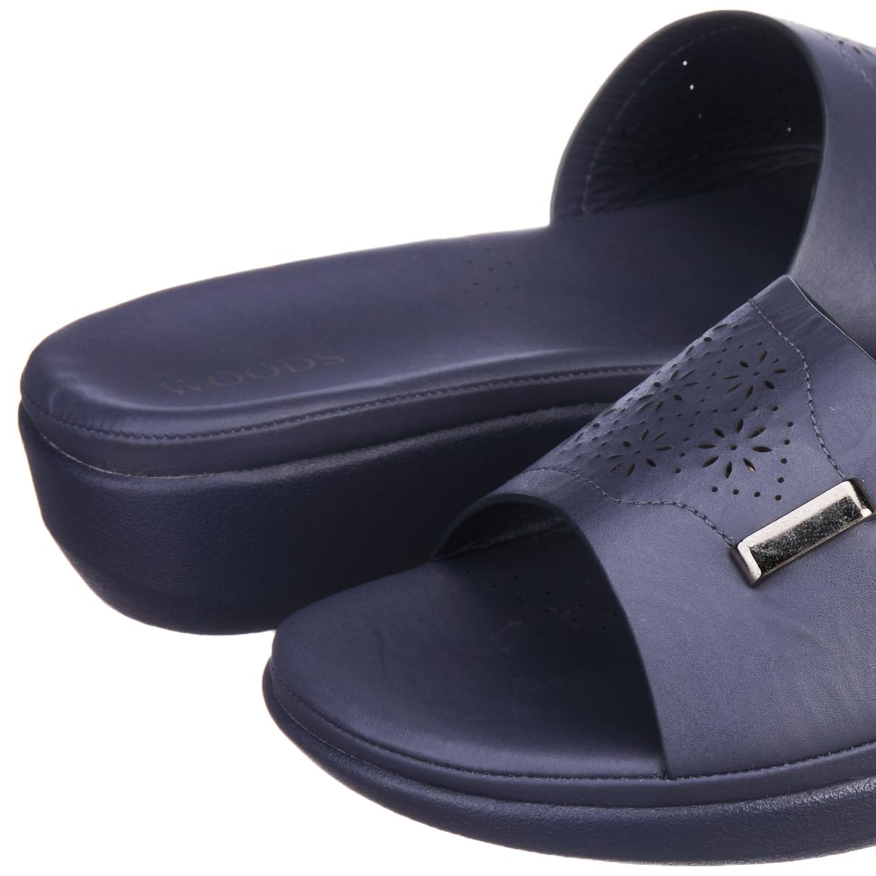 Woodland Women's Navy Slipper - Image 2