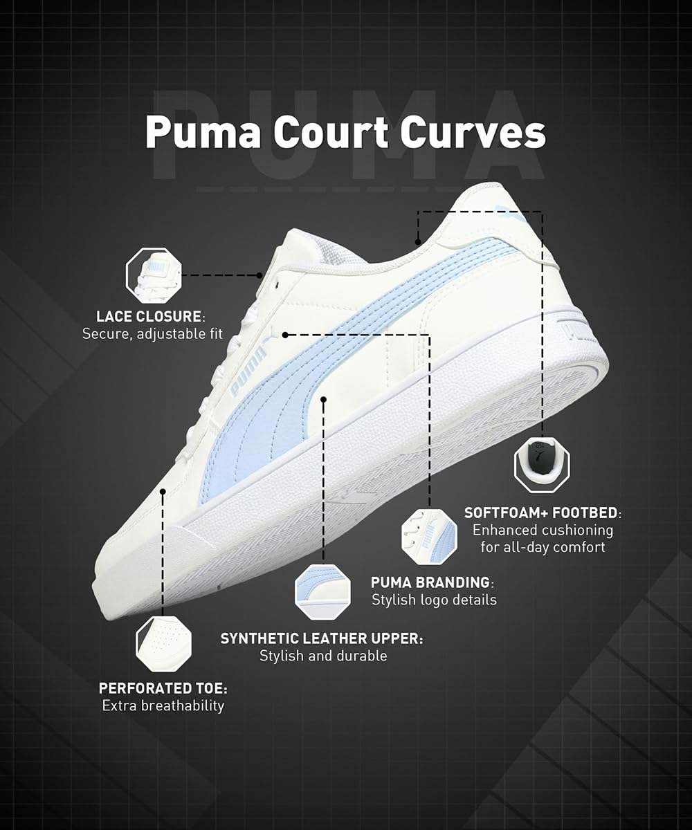 Puma Court Curves Sneakers - White - Image 4