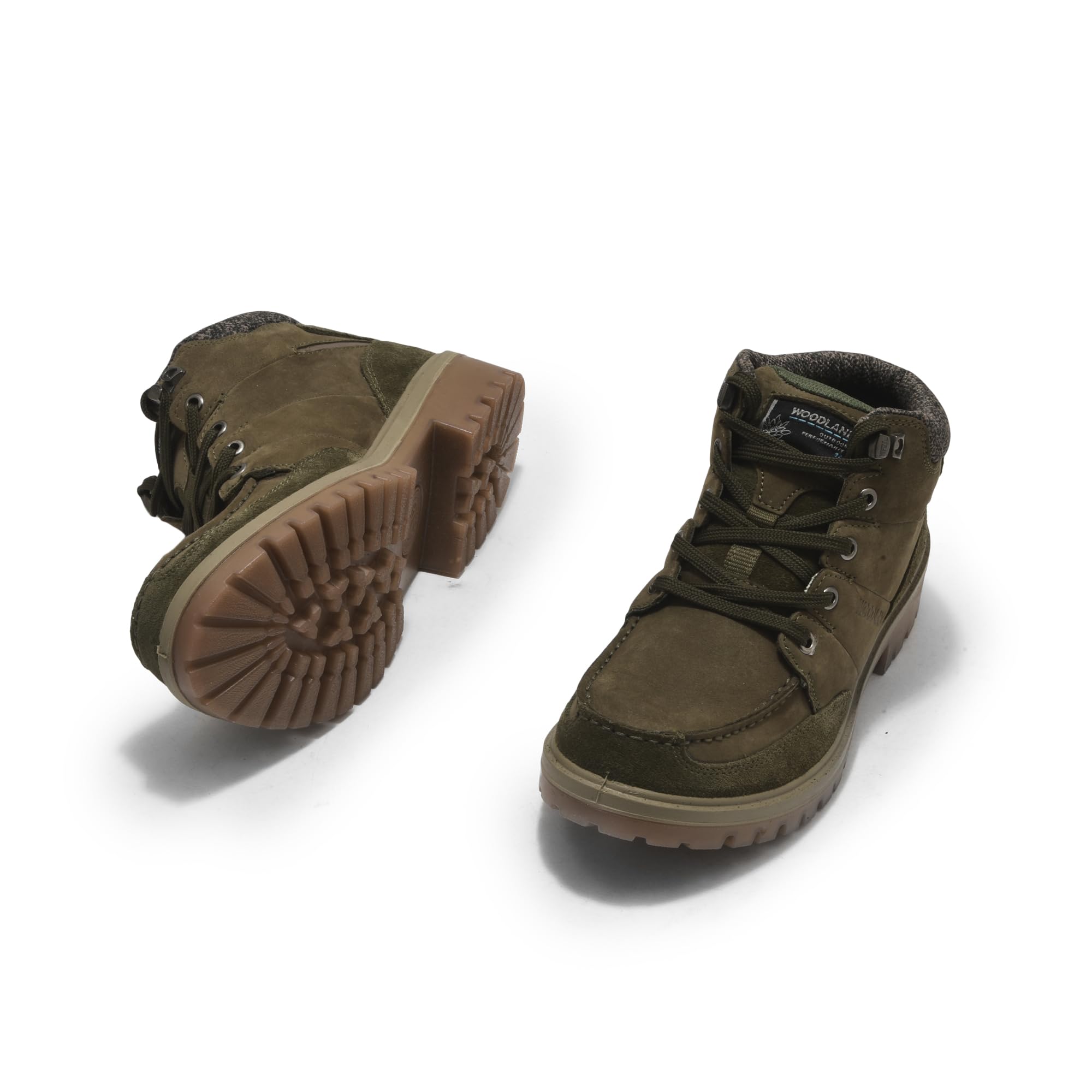 Woodland Men's Olive Green Leather Ankle Boot - Image 3