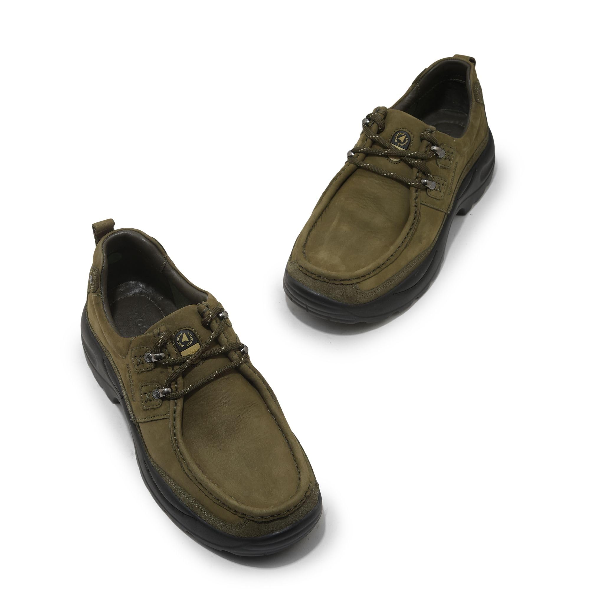 Woodland Men's Olive Green Leather Loafers - Image 4