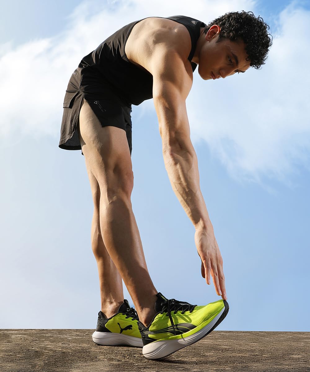 Puma Men Galaxis Pro Running Shoe - Lime Sheen - Image 5