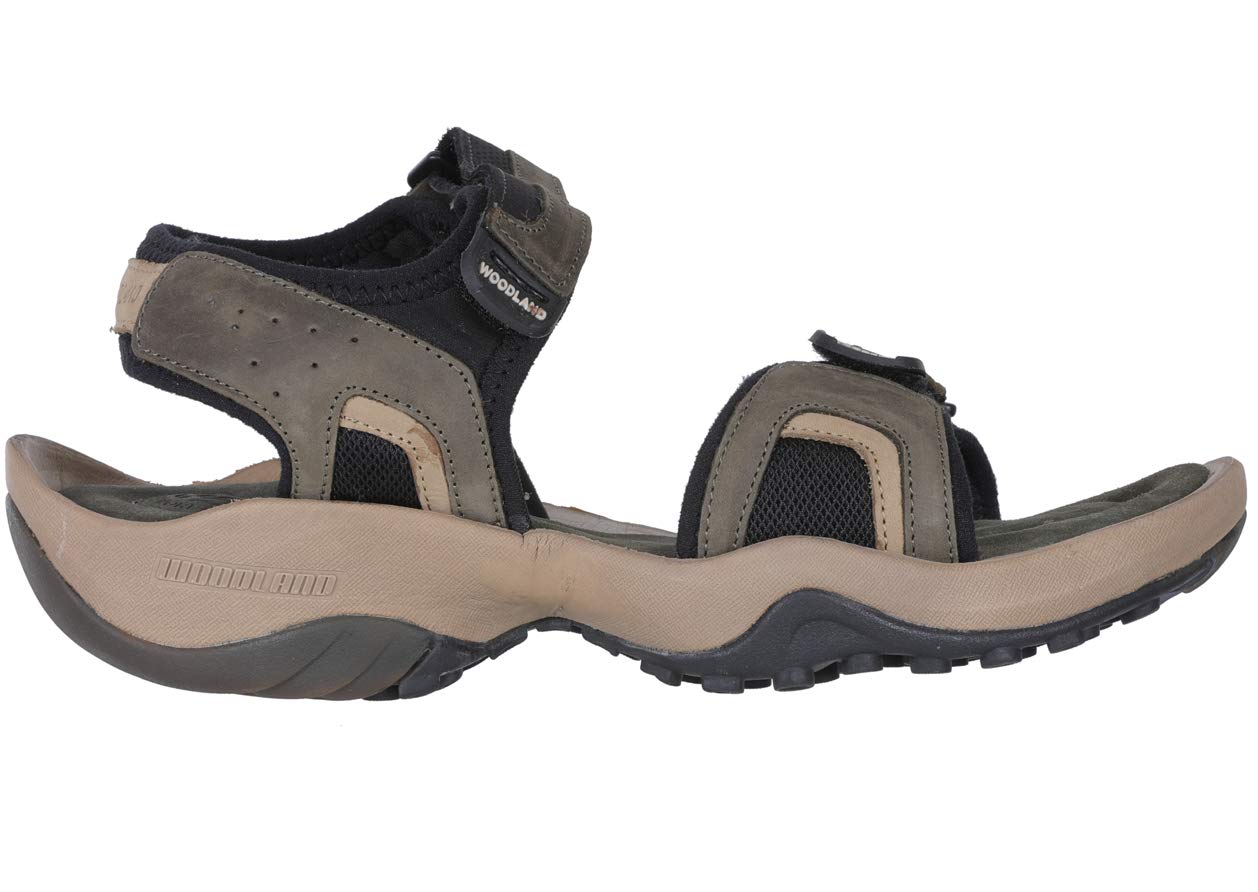 Woodland Men's Olive Green Leather Sandal - Image 2