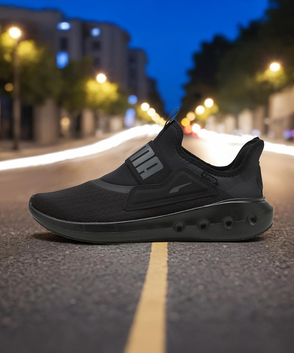 Puma Softride Carson Sliptech II - Black-Cool Dark Gray - Image 2