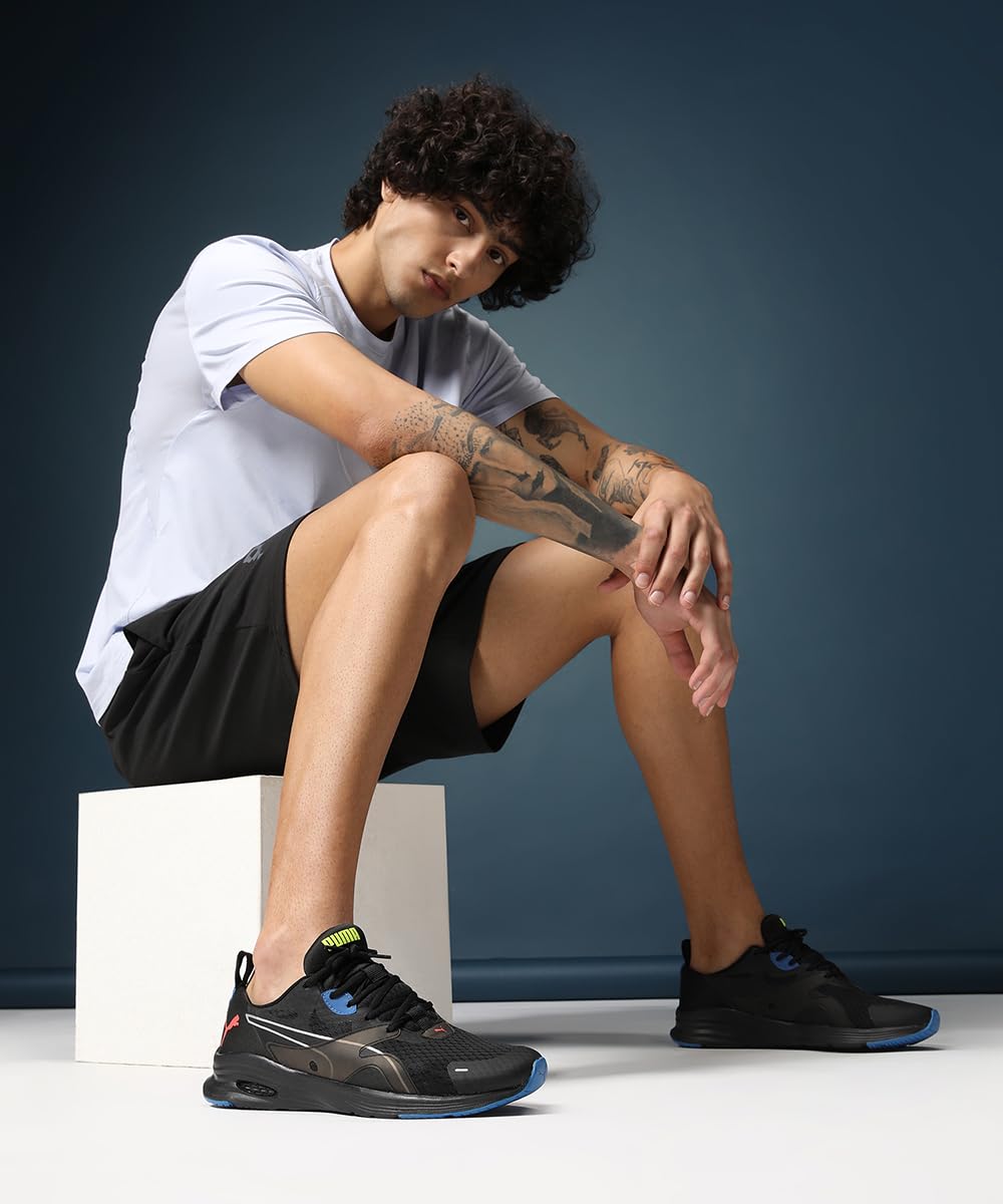 Puma ProFoam Fuego Black-Lava Blast-Yellow Alert Men's Running Shoe - Image 5