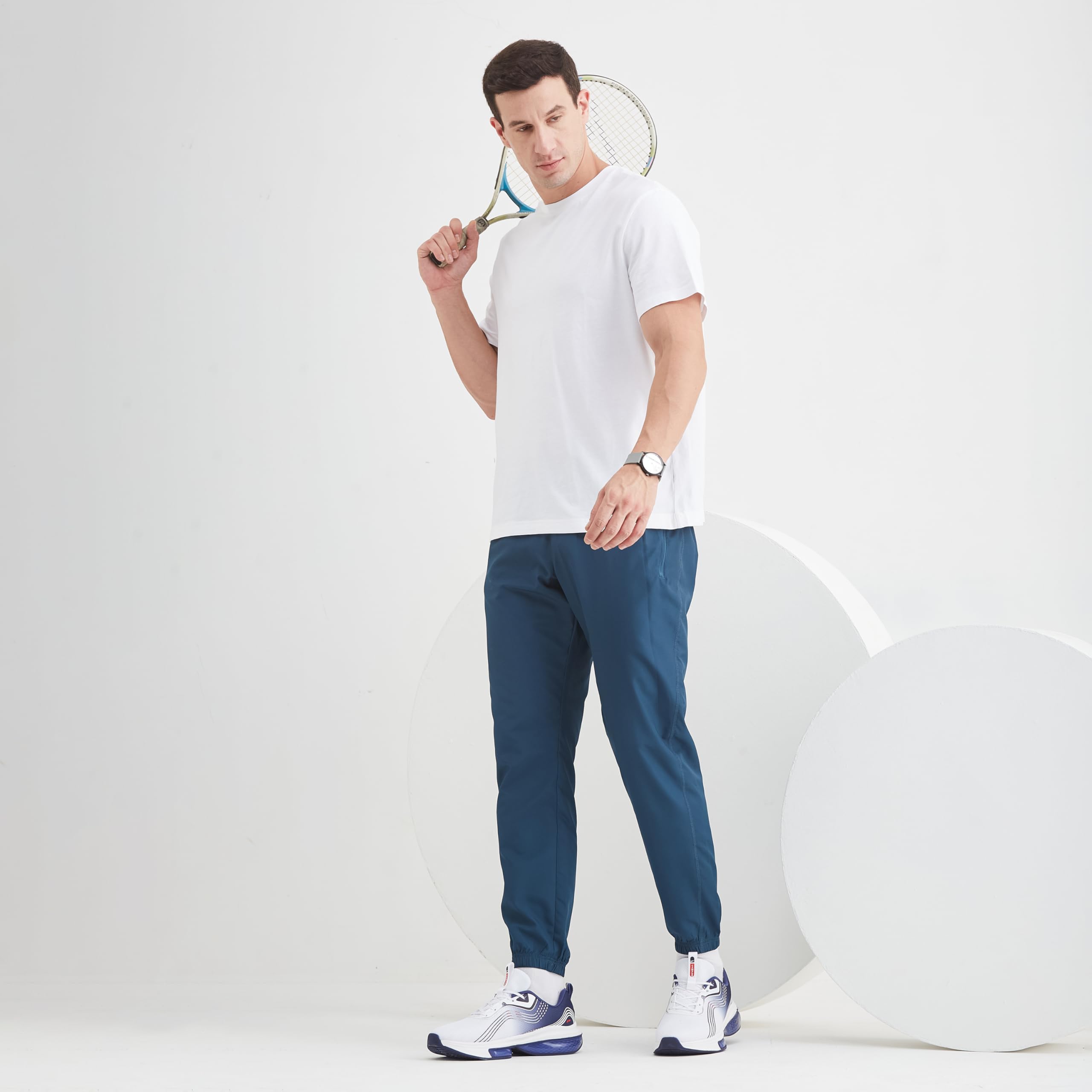 Campus Men's LAM Running Shoes - WHT/Navy - Image 2