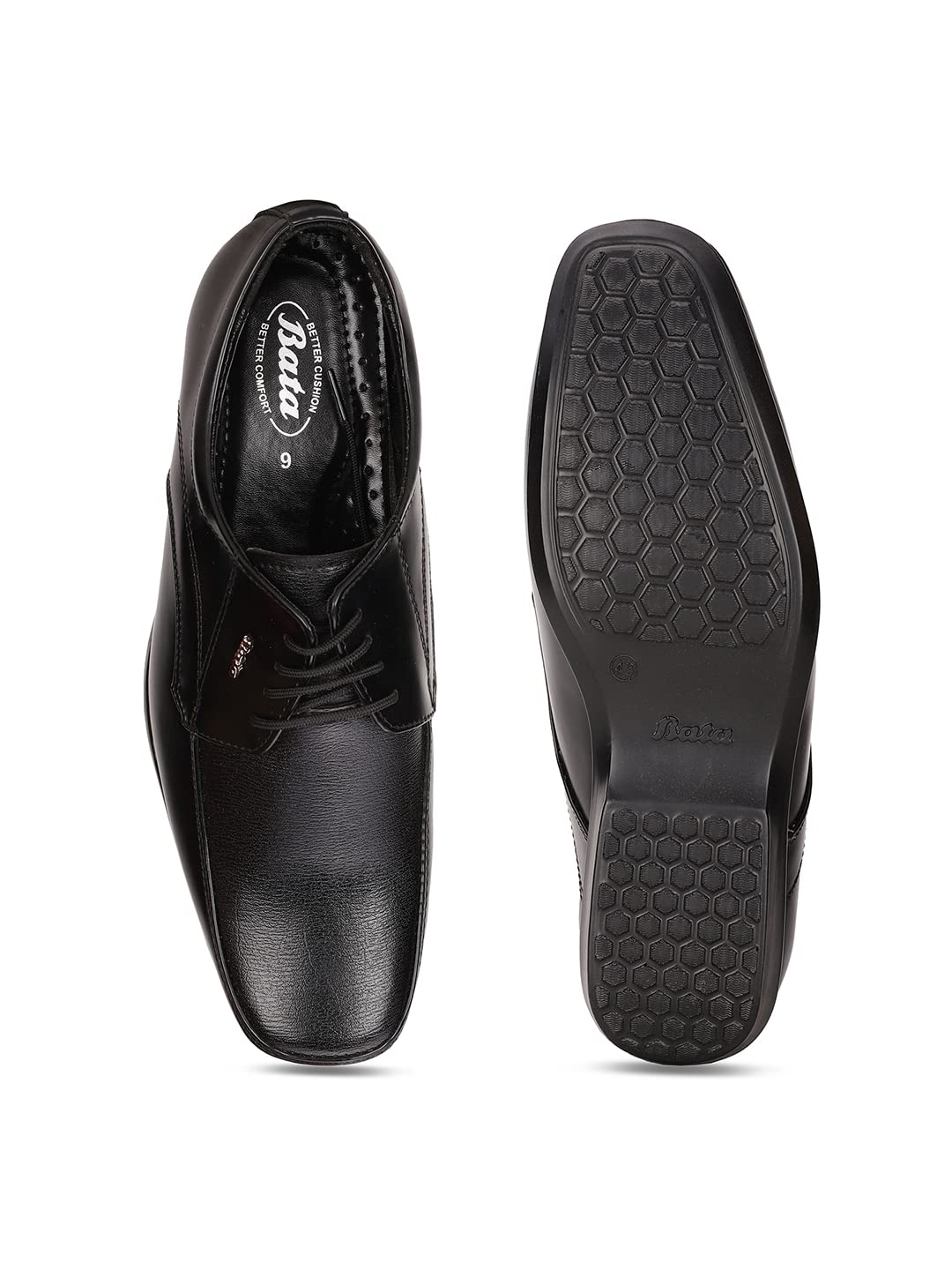 Bata Men's Lace-up Formal Shoes - Black - Image 4