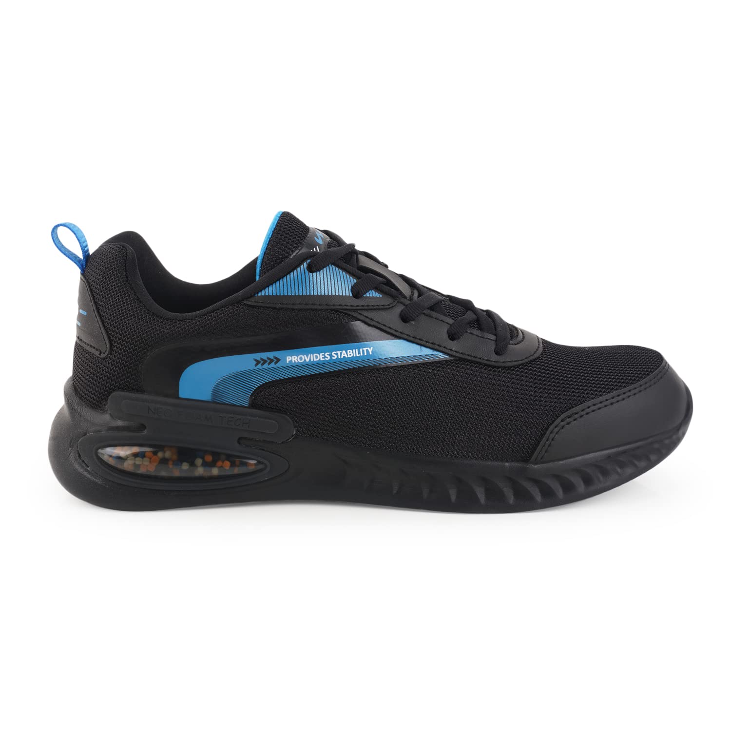 Campus Men's SWAGER Running Shoes - Black/Sky Blue - Image 2