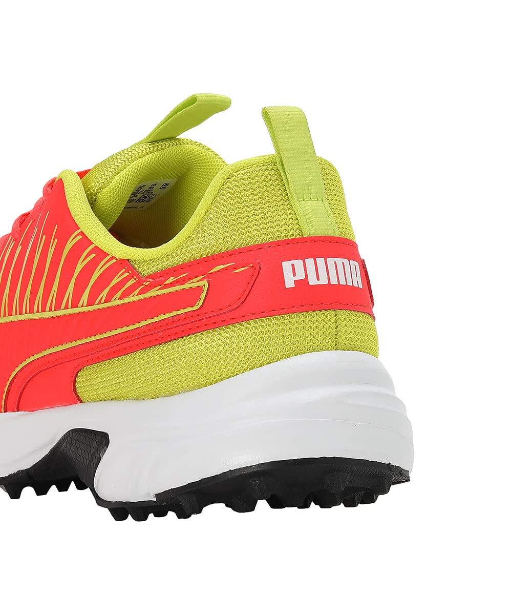 Puma Men's Cricket Square Shoes - Red Blast-Nrgy Yellow - Image 4