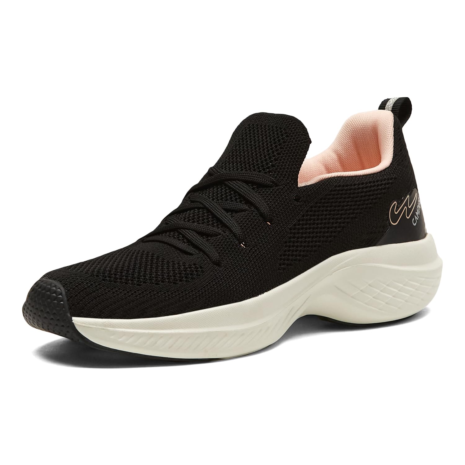 Campus Willo Walking Shoes for Women - BLK/Peach