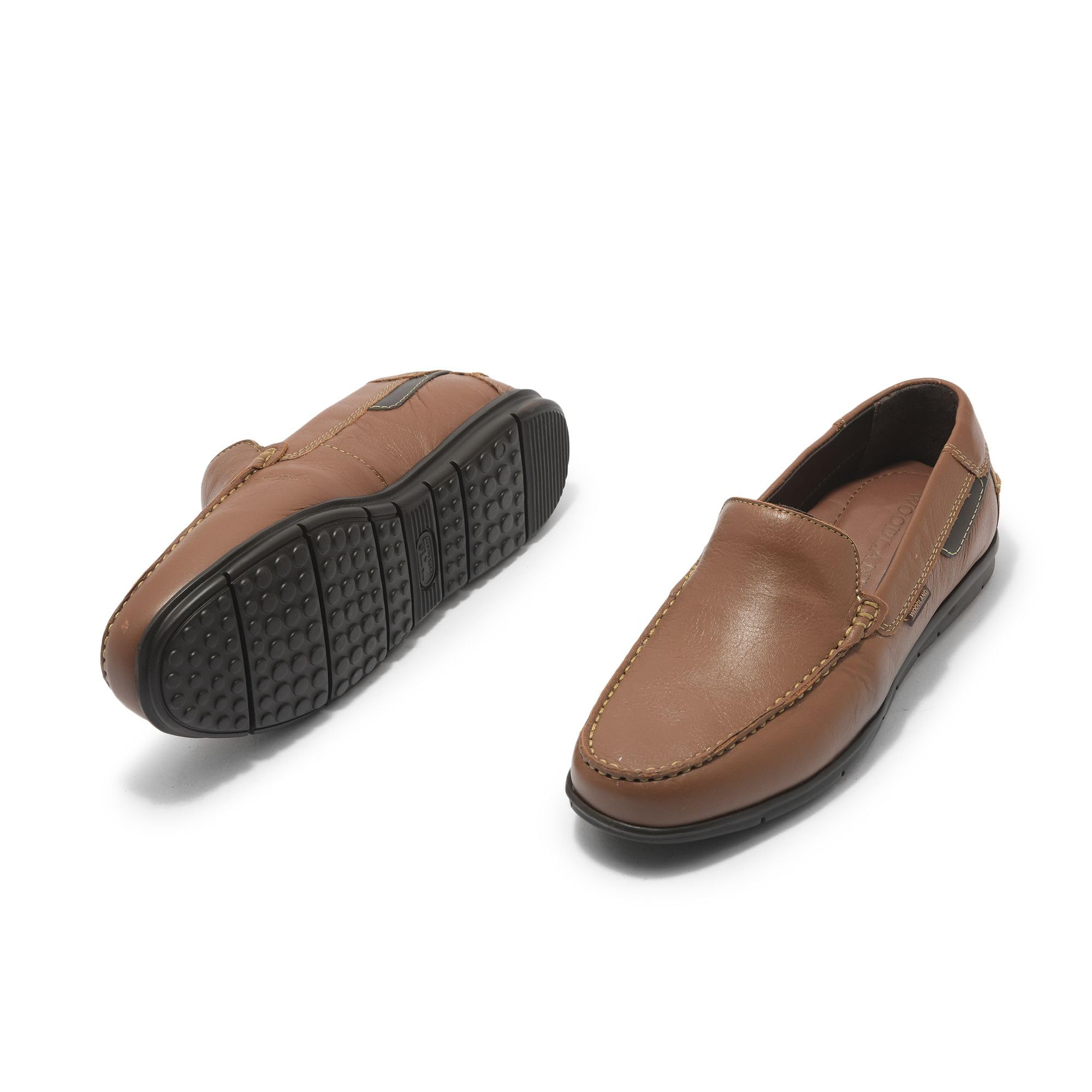 Woodland Men's Tan Leather Loafers - Image 5