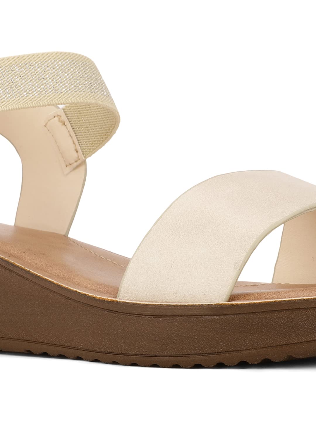 Bata Women's Wedge Heel Sandal - Beige - Image 5