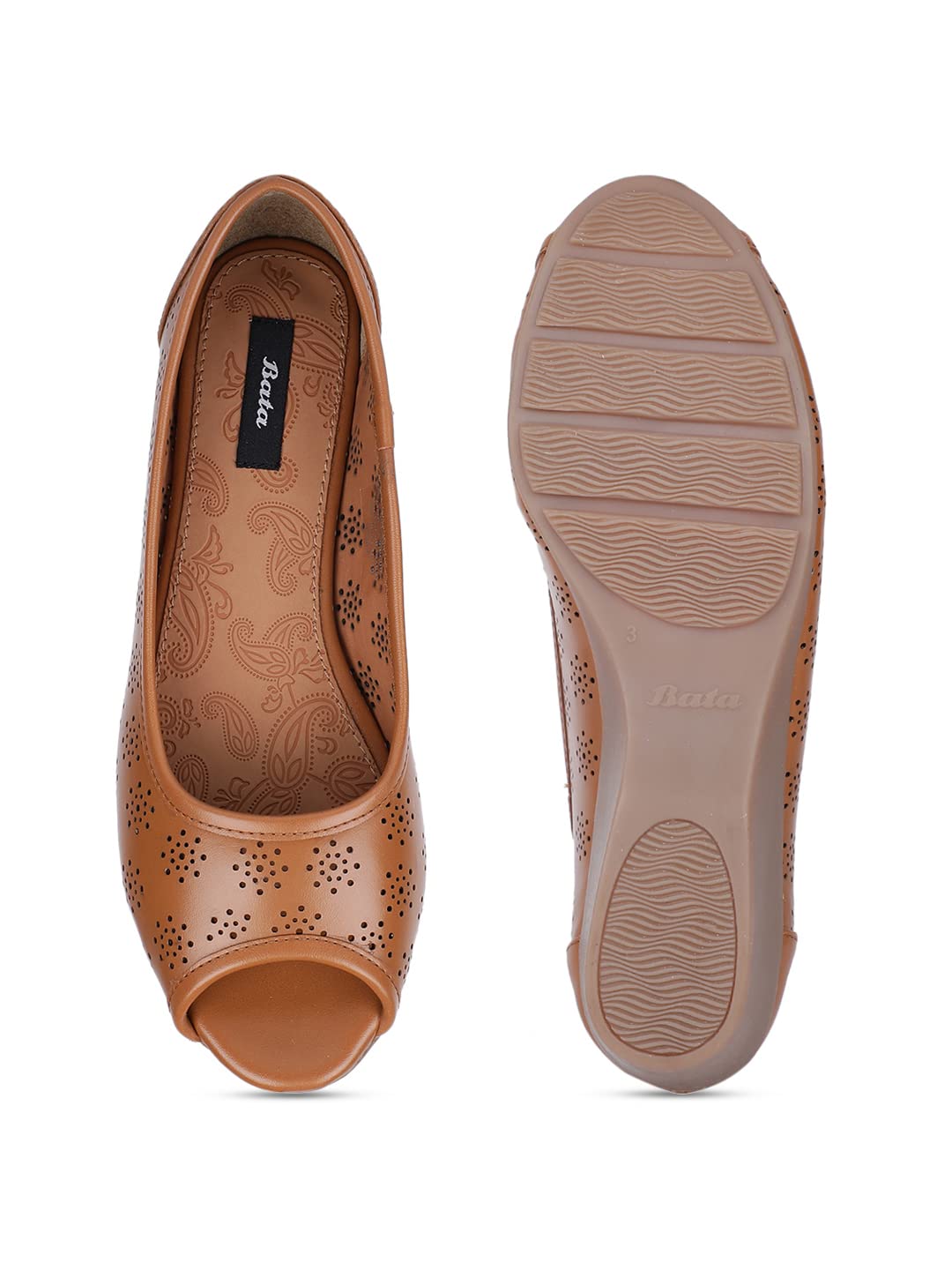 Bata Women's Wedge Heel Mules - Brown - Image 4