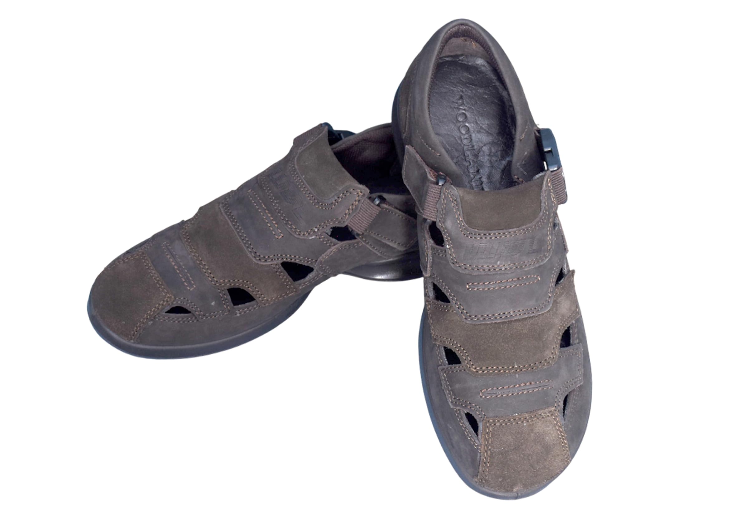 Woodland Men's DBrown NUBUK Leather Sandals - Image 5