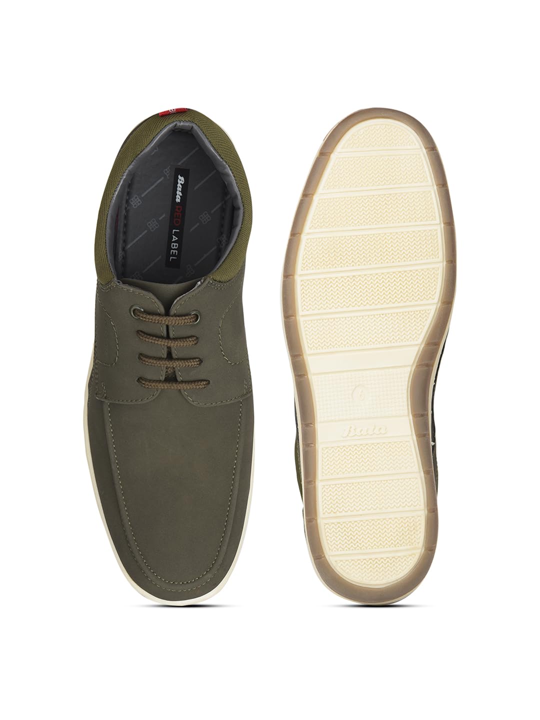 Bata Men's Olive Formal Derby Shoes - Image 2