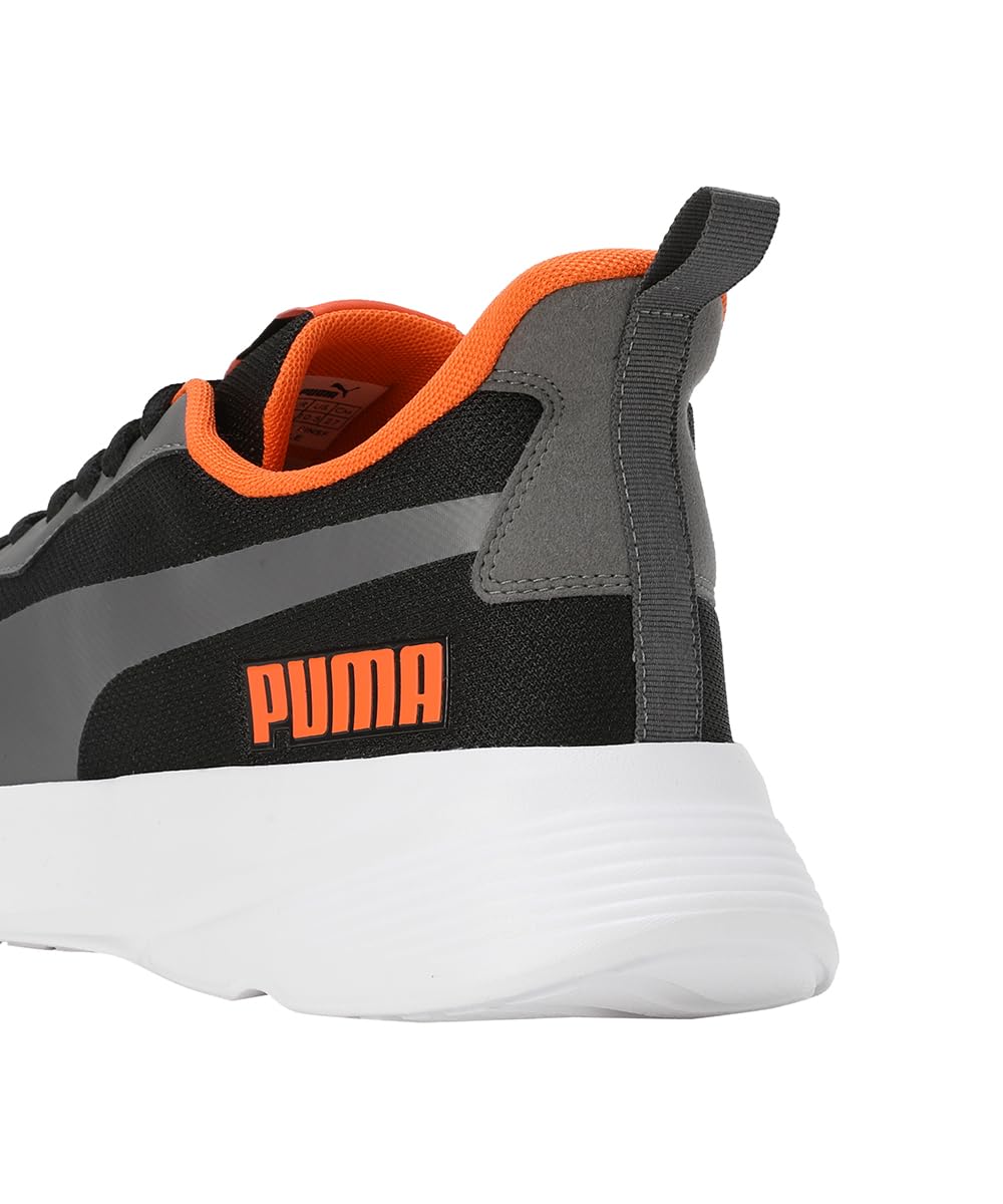 Puma Mens Jitter Sneaker - Black Cool Mid Gray Rickie Orange - Image 4