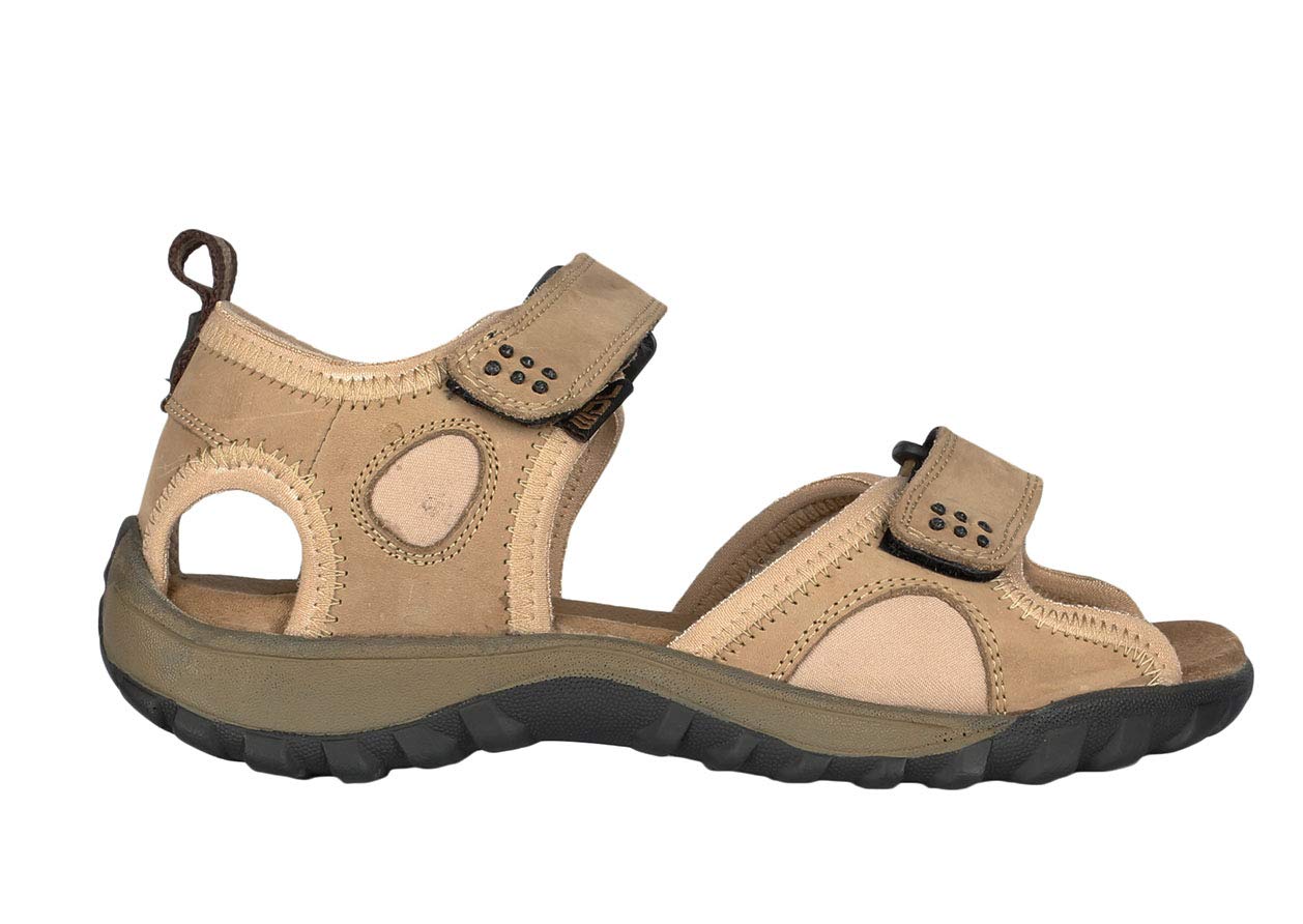 Woodland Men's Khaki Leather Sandal - Image 2